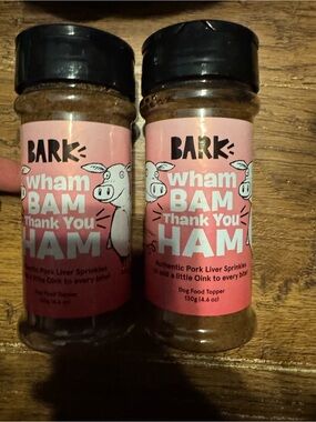 BARK Box BARK Wham Bam Thank You Ham Dog Topper Lot of 2 NEW sealed bottles